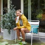 capi bloempot row in tuin
