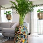 hoge bloempot voor binnen Designed by Lammie, bloempot met een vrolijke print
