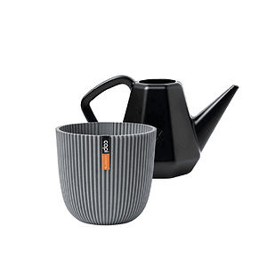 Zwart + Textiel grijs