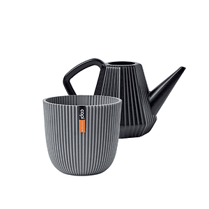 Zwart + Textiel grijs