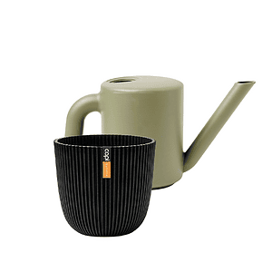 Olijfgrijs + Textiel zwart