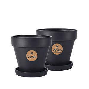 Pot Oslo met onderzetter - Set van 2